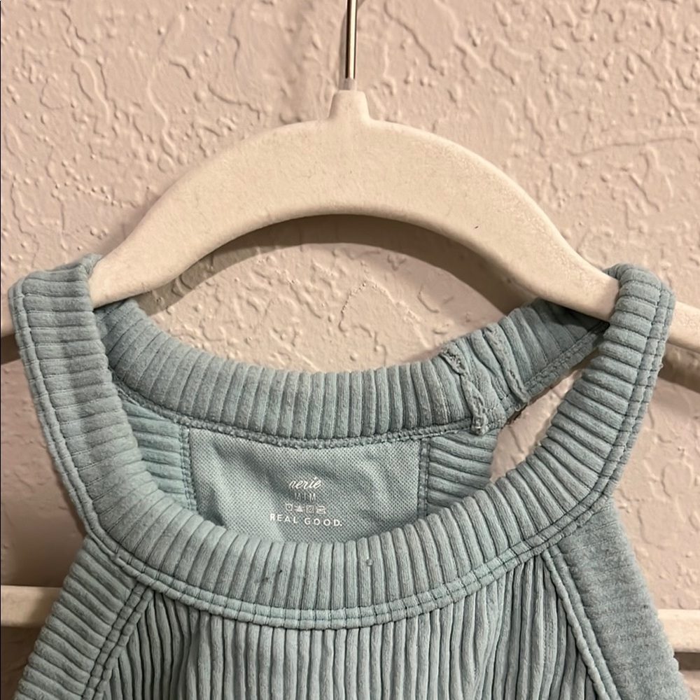 Aerie Green Ribbed Sleeveless Crop Top - Picture 4 of 6